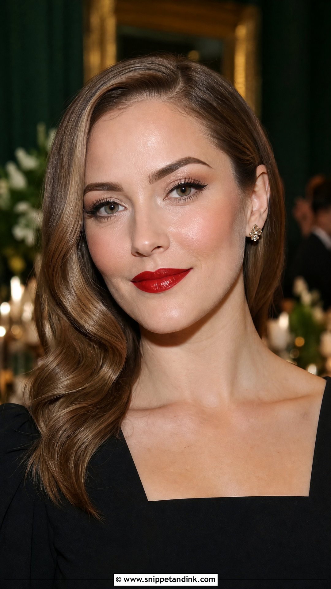 Classic Red Lip Wedding Guest Makeup - Snippet and Ink - 20 Wedding Guest Makeup Look Ideas