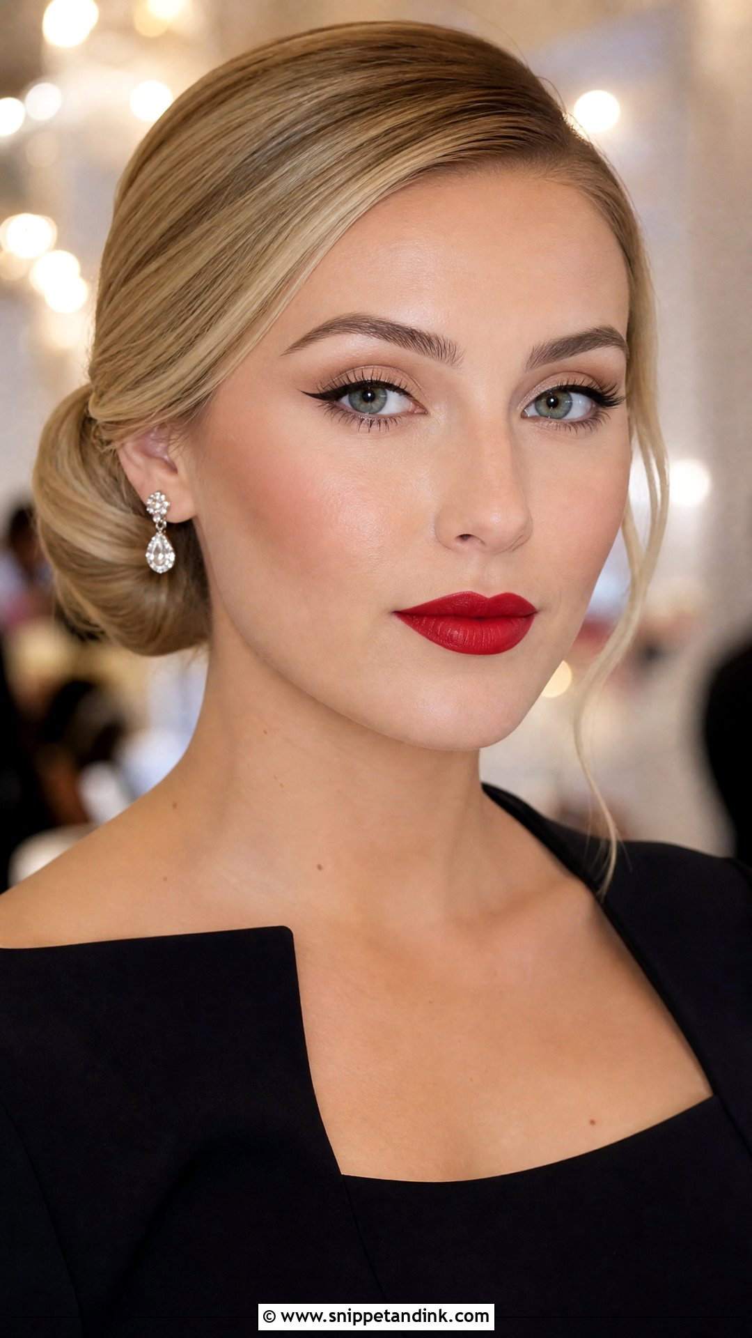 Classic Red Lip Wedding Guest Makeup - Snippet and Ink - 25 Makeup Looks for Wedding Guest