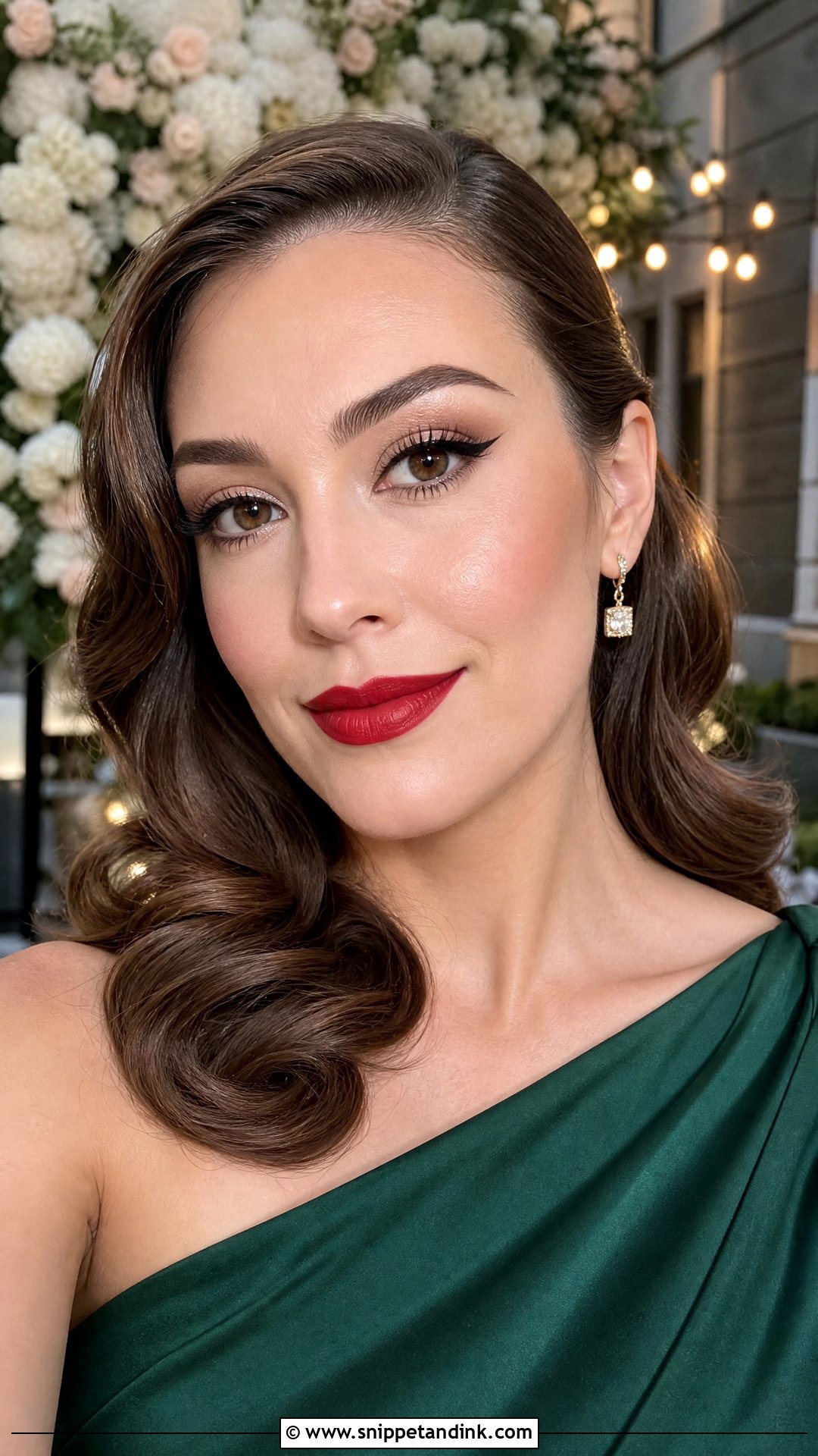 Classic Red Lip Wedding Guest Makeup - Snippet and Ink - 30 Makeup for Wedding Guest Ideas