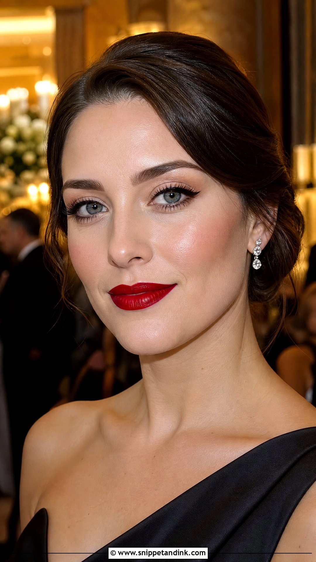 Classic Red Lip Wedding Guest Makeup - Snippet and Ink - 20 Black Tie Wedding Guest Makeup Ideas