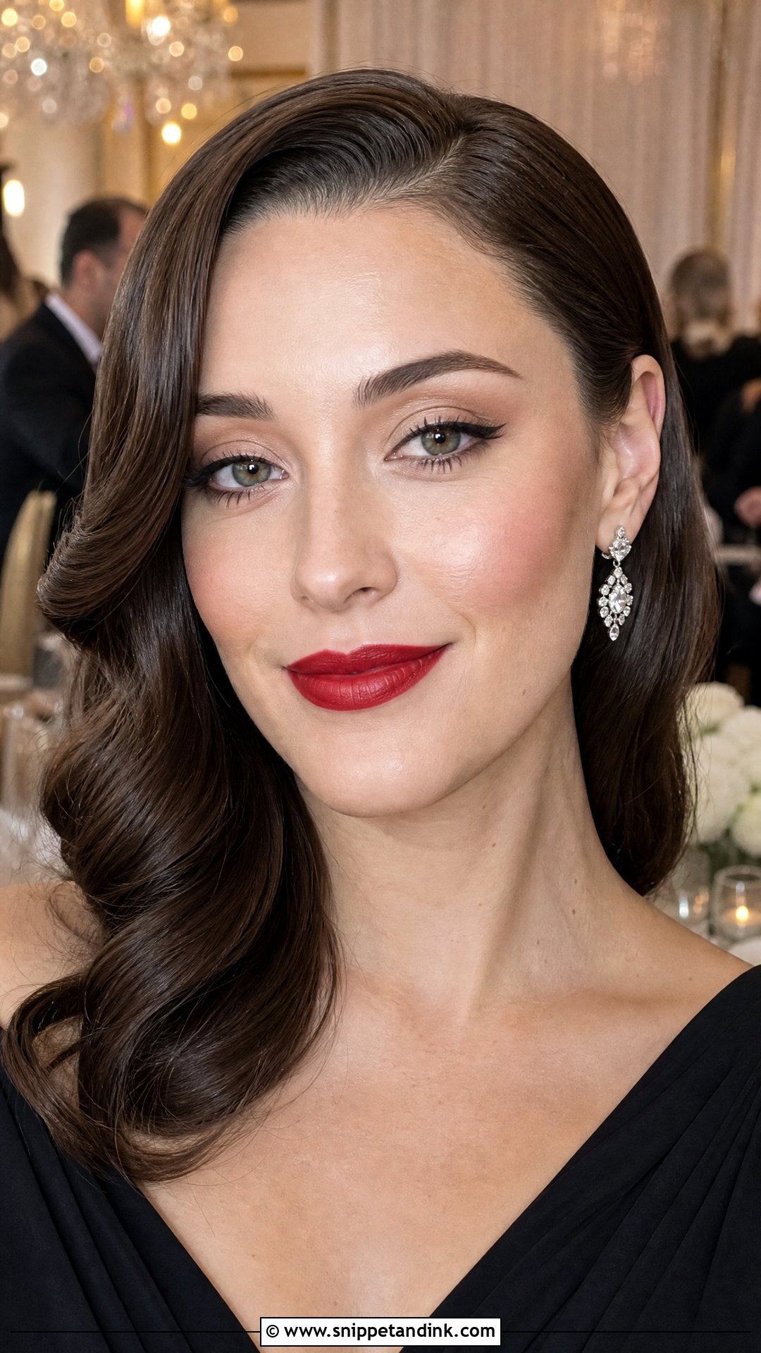 Classic Red Lip Wedding Guest Makeup For Hooded Eyes - Snippet and Ink - 20 Wedding Guest Makeup Hooded Eyes