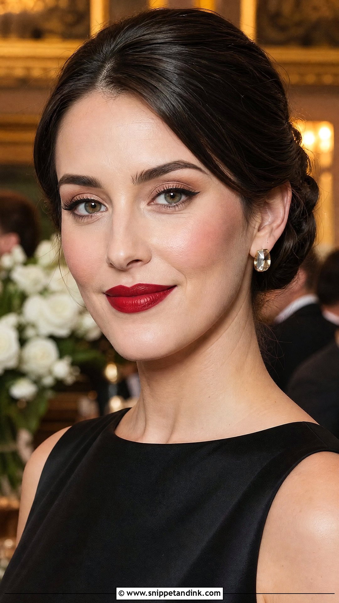 Classic Red Lip Wedding Guest Makeup - Snippet and Ink - 20 Makeup for a Wedding Guest Ideas
