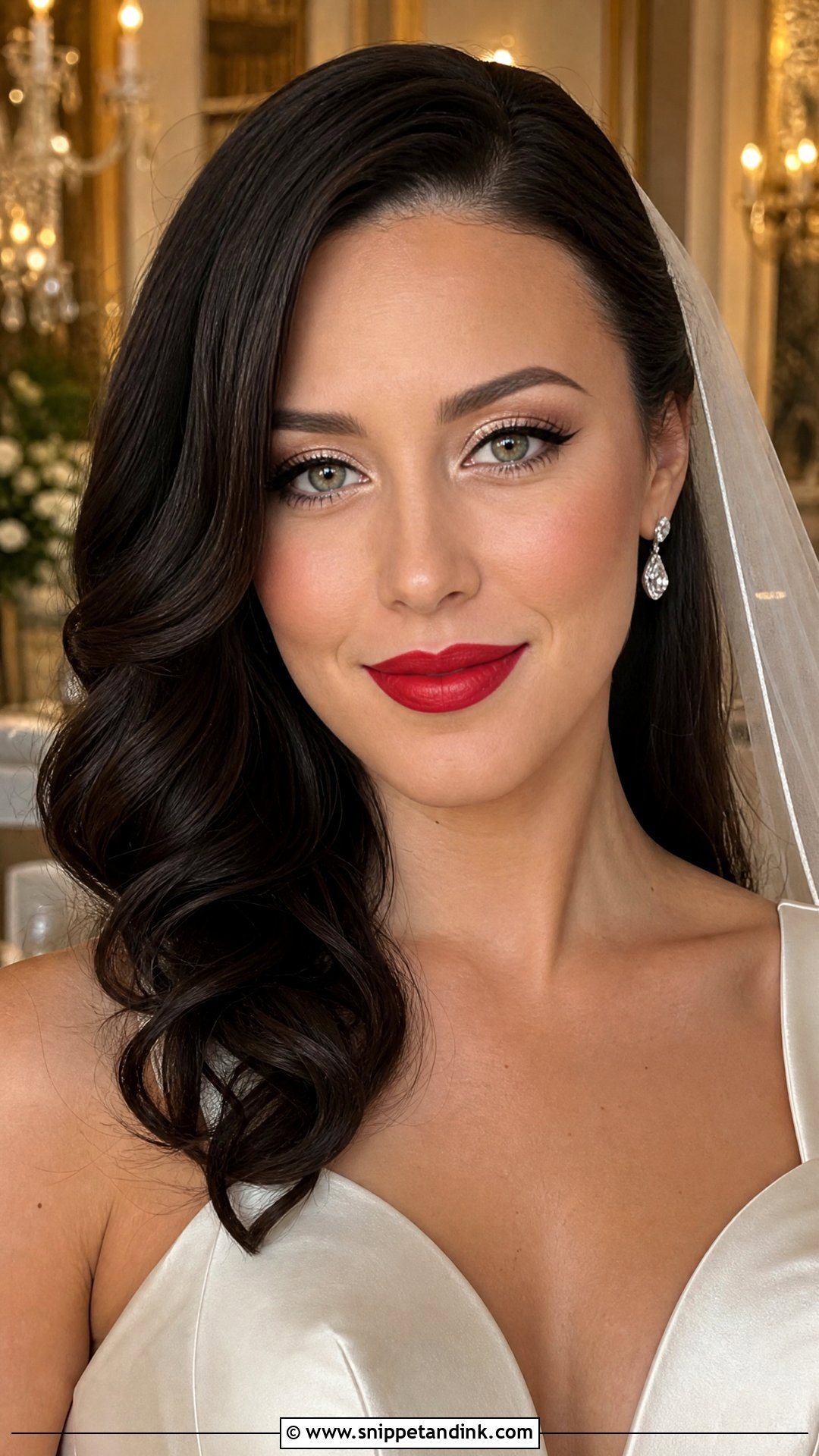 Classic Red Lip Wedding Makeup - Snippet and Ink - 20 Romantic Wedding Makeup Ideas