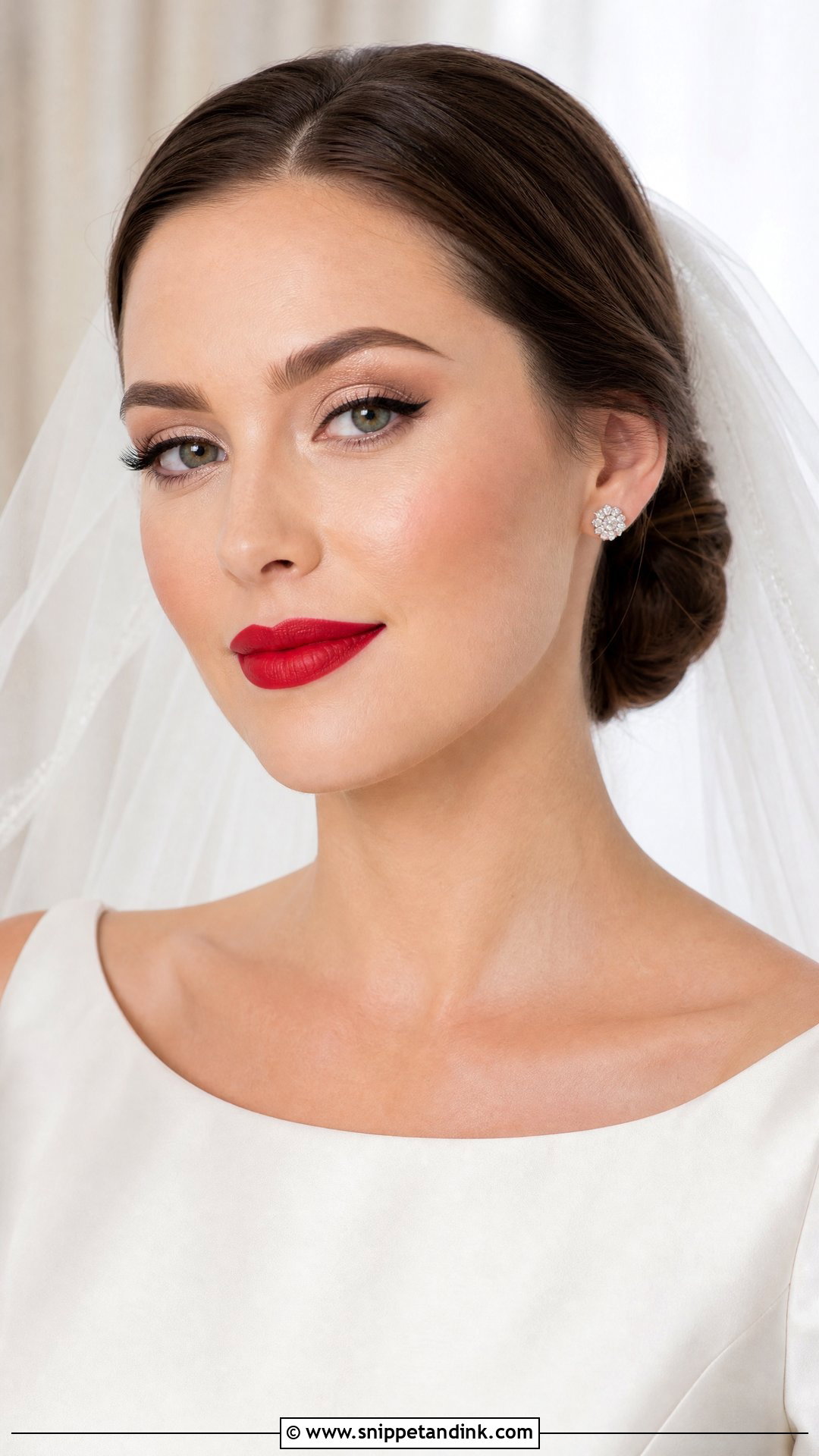 Classic Red Lip Wedding Makeup - Snippet and Ink - 20 Traditional Wedding Makeup Ideas