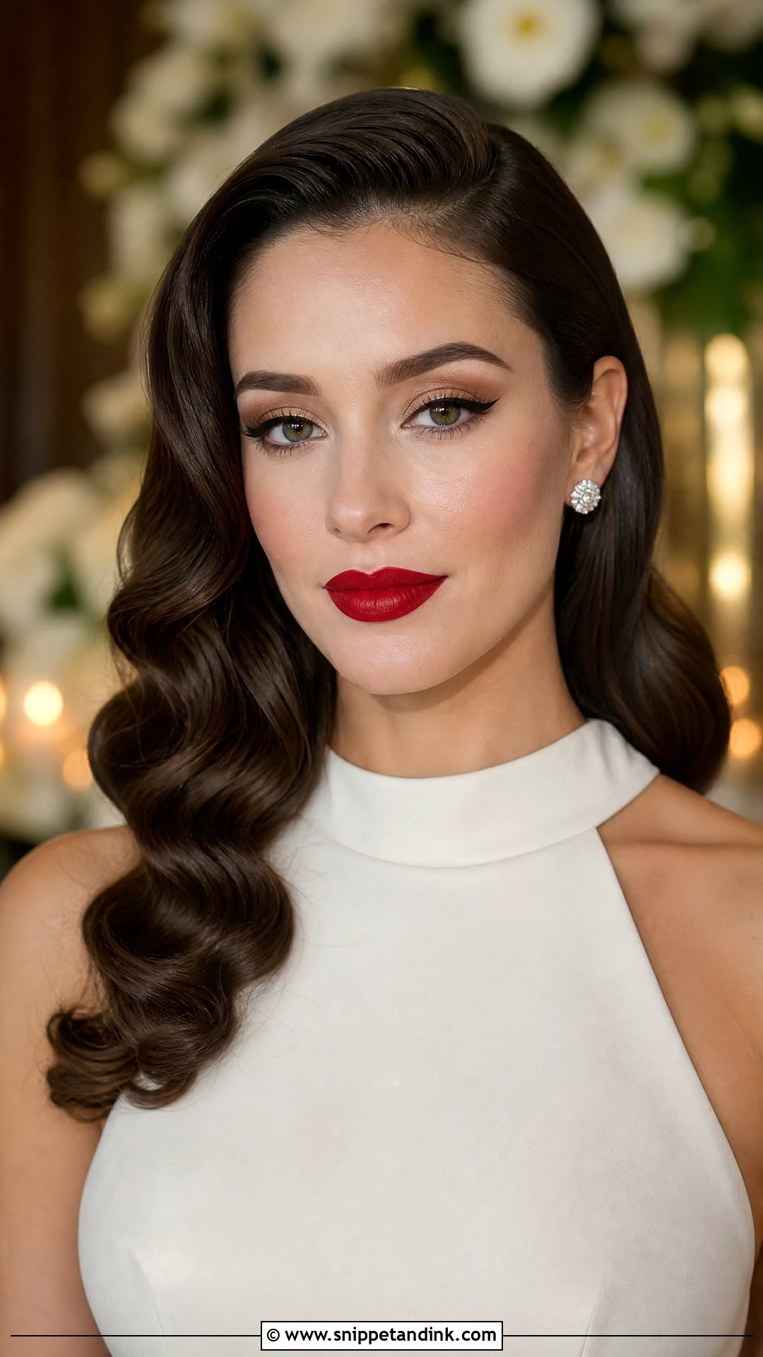 Classic Red Lip Wedding Makeup - Snippet and Ink - 20 Wedding Make Ideas