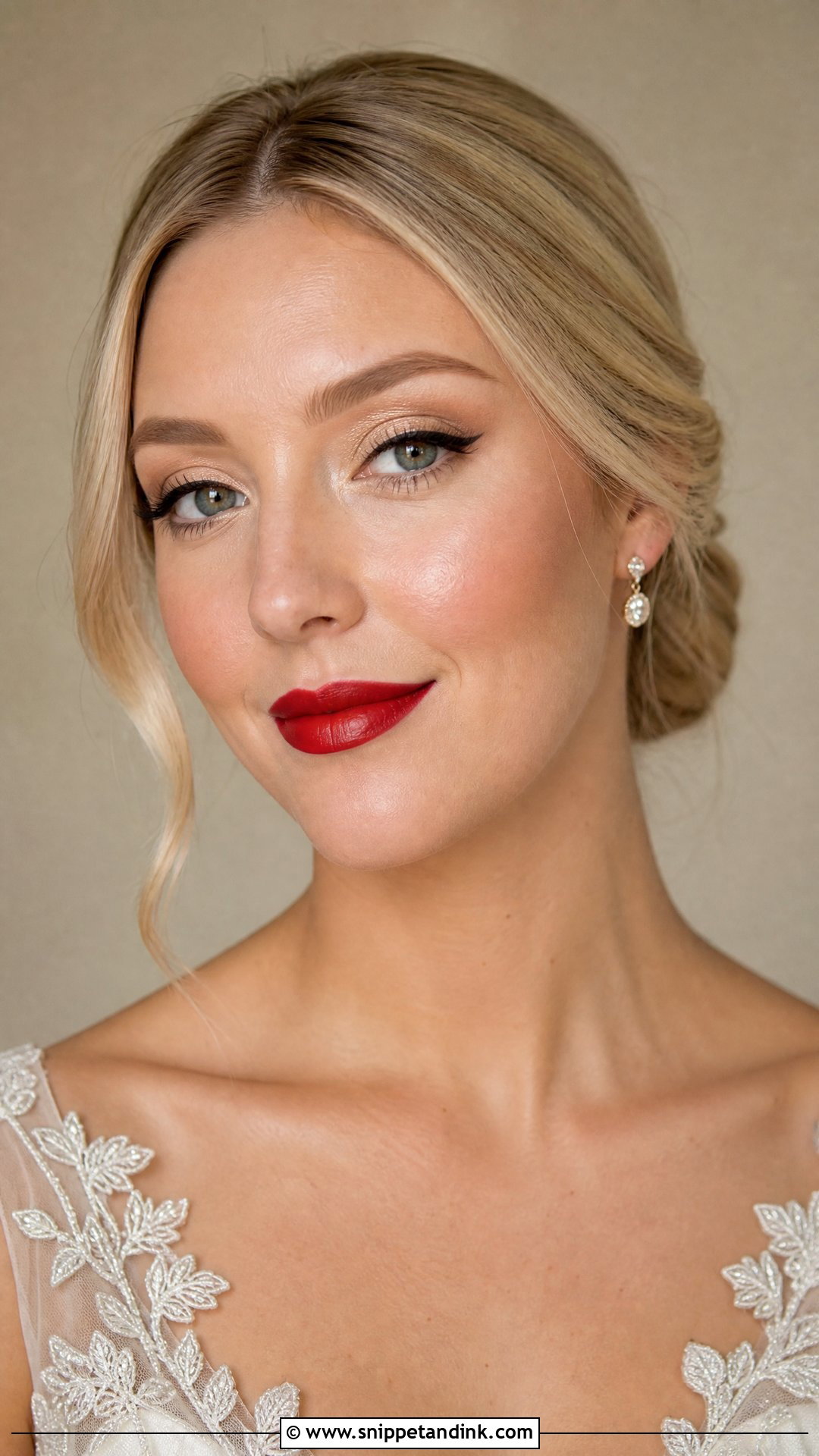 Classic Red Lip Wedding Makeup - Snippet and Ink - 20 Wedding Makeup Red Lips