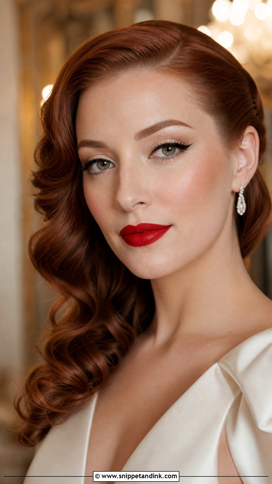 Classic Red Lip Wedding Makeup - Snippet and Ink - 20 Wedding Makeup Styles