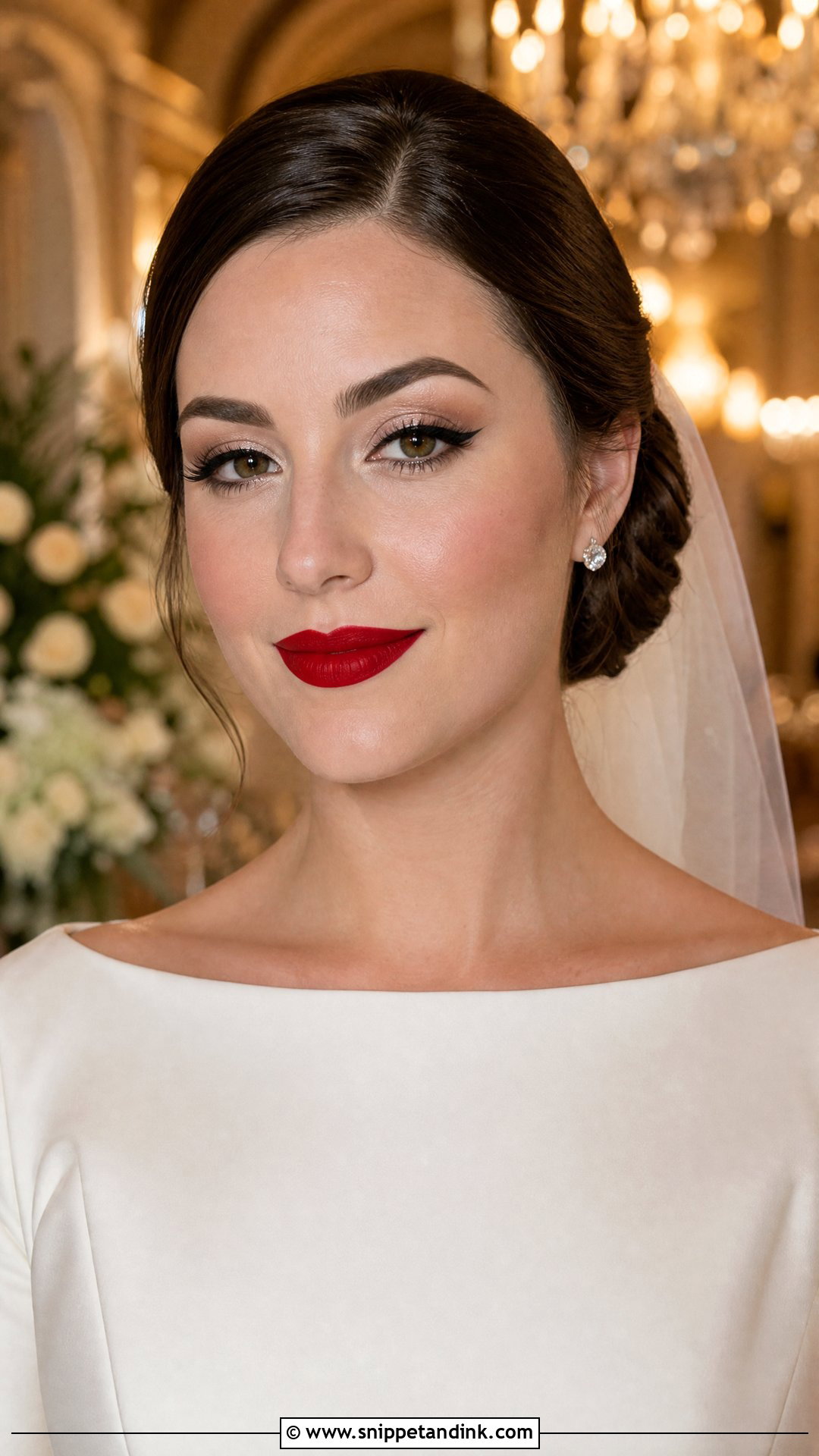 Classic Red Lip Wedding Makeup - Snippet and Ink - 25 Elegant Wedding Makeup Ideas