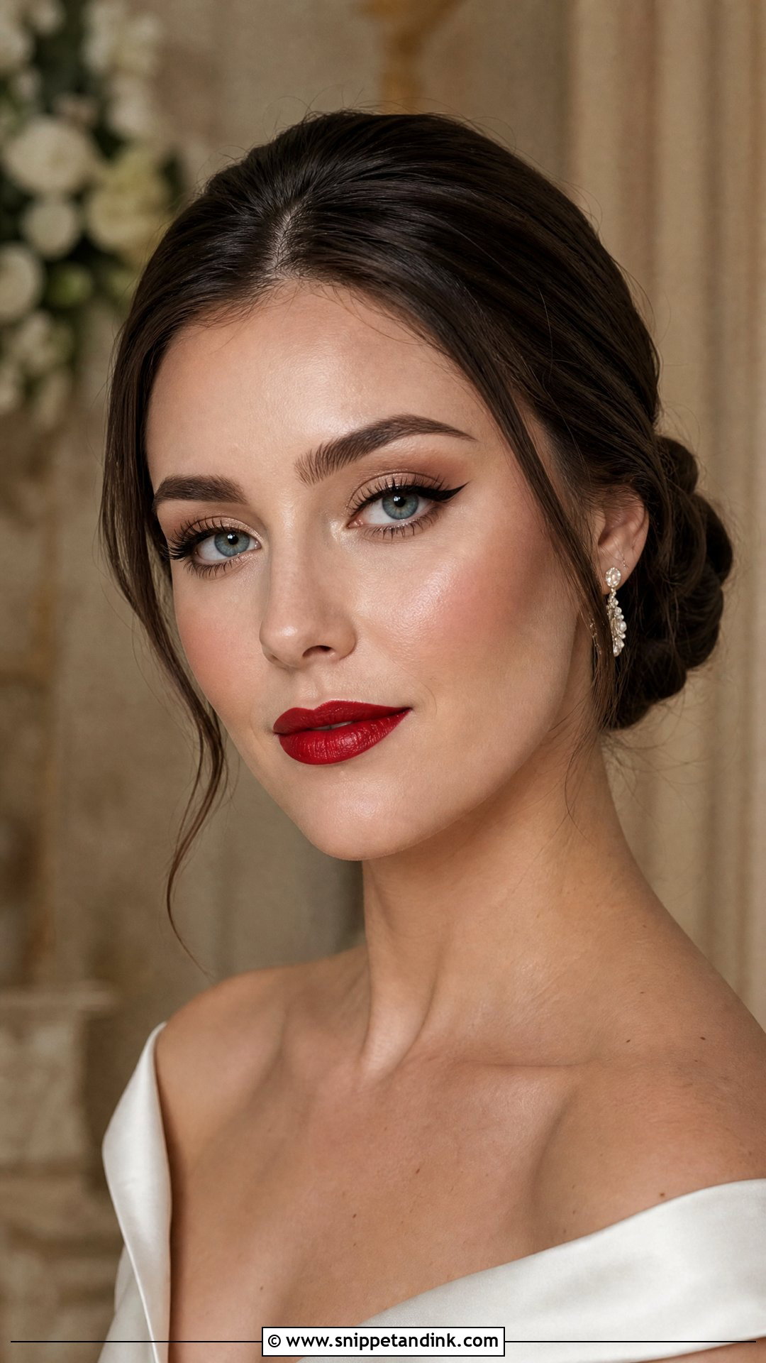 Classic Red Lip Wedding Makeup - Snippet and Ink - 25 Glamorous Wedding Makeup Ideas