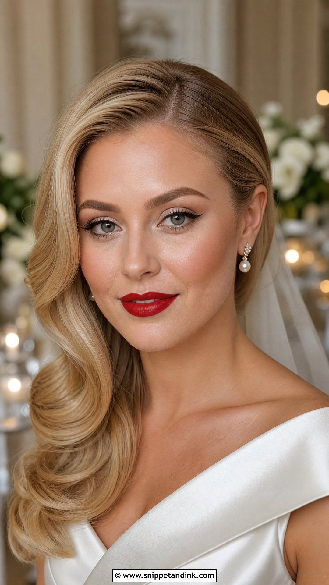 Classic Red Lip Wedding Makeup - Snippet and Ink - 20 Classic Wedding Makeup Ideas