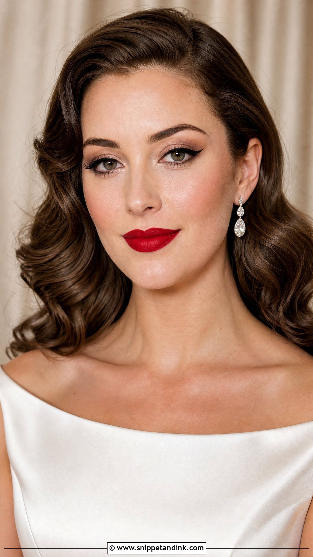 Classic Red Lip Wedding Makeup - Snippet and Ink - 30 Makeup for Wedding Ideas
