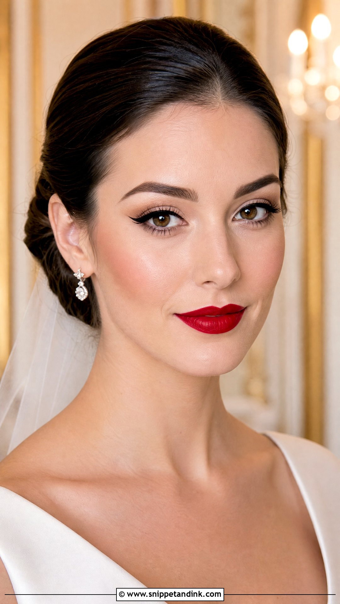 Classic Red Lip Wedding Makeup - Snippet and Ink - 30 Makeup Ideas for Wedding