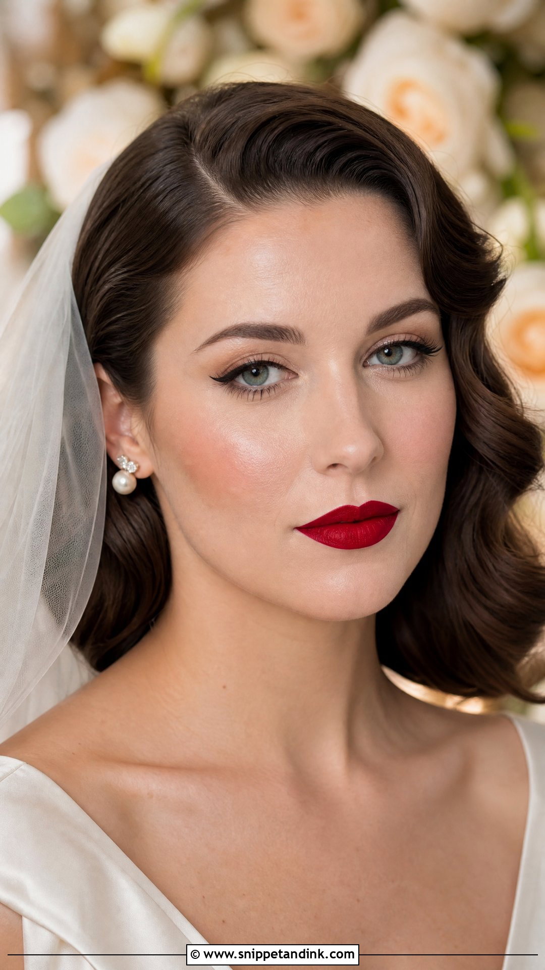 Classic Red Lip Wedding Makeup - Snippet and Ink - 30 Wedding Day Makeup Ideas