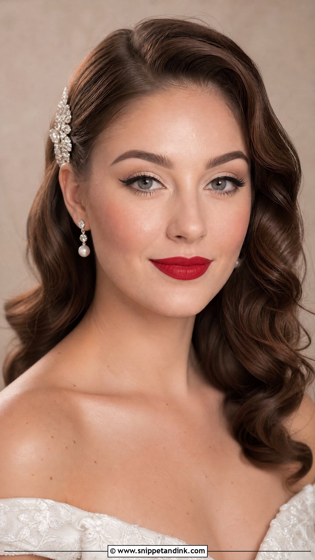 Classic Red Lip Wedding Makeup - Snippet and Ink - 30 Wedding Make Up Ideas