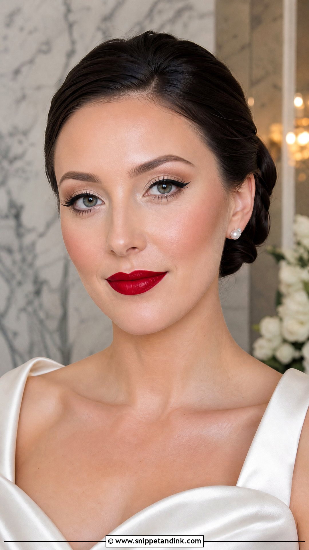 Classic Red Lip Wedding Makeup - Snippet and Ink - 20 Cute Wedding Makeup Ideas