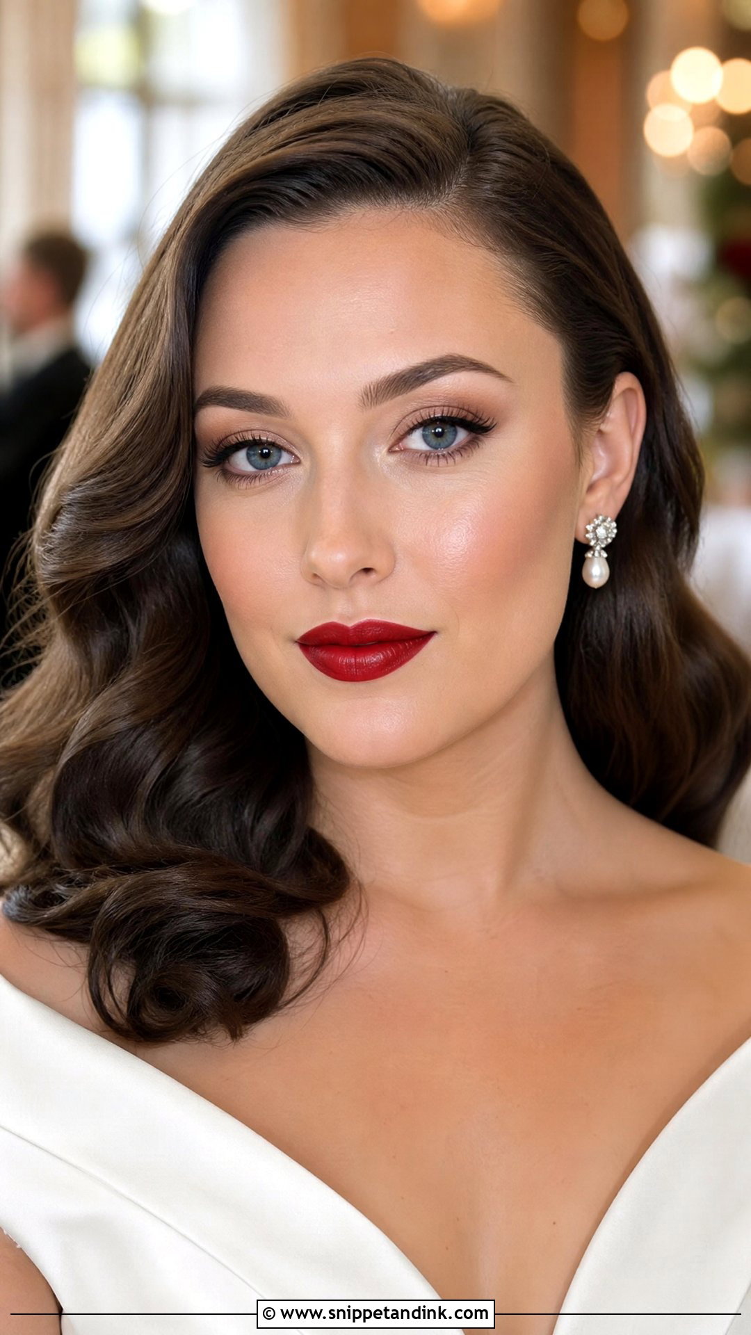 Classic Red Lip Wedding Makeup - Snippet and Ink - 20 Easy Wedding Makeup Ideas