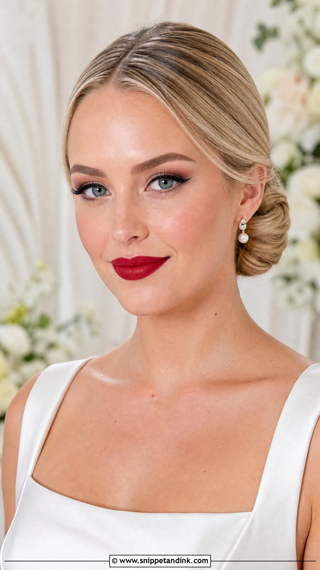 Classic Red Lip Wedding Makeup - Snippet and Ink - 20 Glam Makeup Looks Wedding
