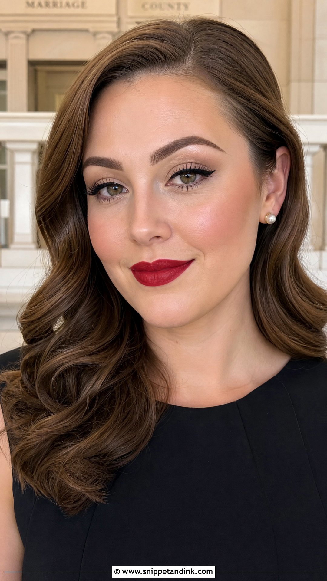 Classic Red Lip Wedding Makeup - Snippet and Ink - 20 Makeup for a Wedding Ideas