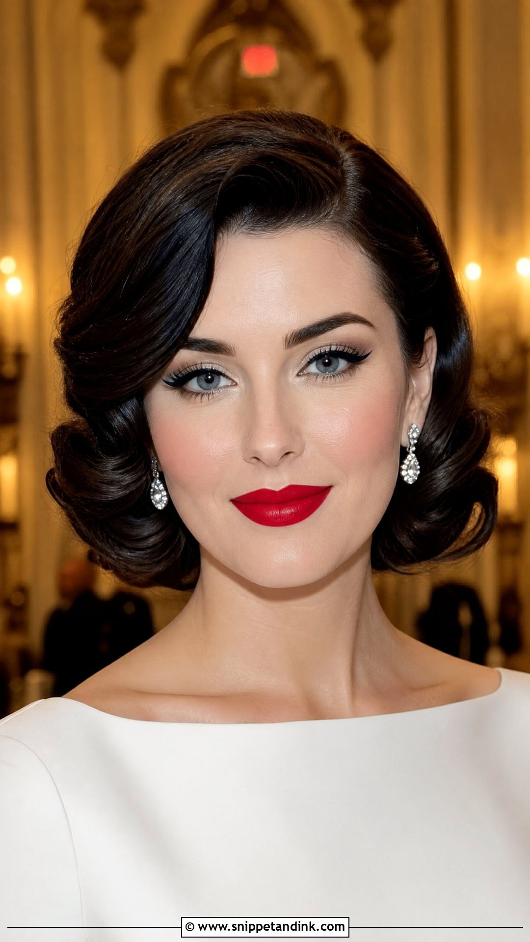 Classic Red Lip Wedding Makeup For Dark Hair - Snippet and Ink - 20 Wedding Makeup Dark Hair Ideas