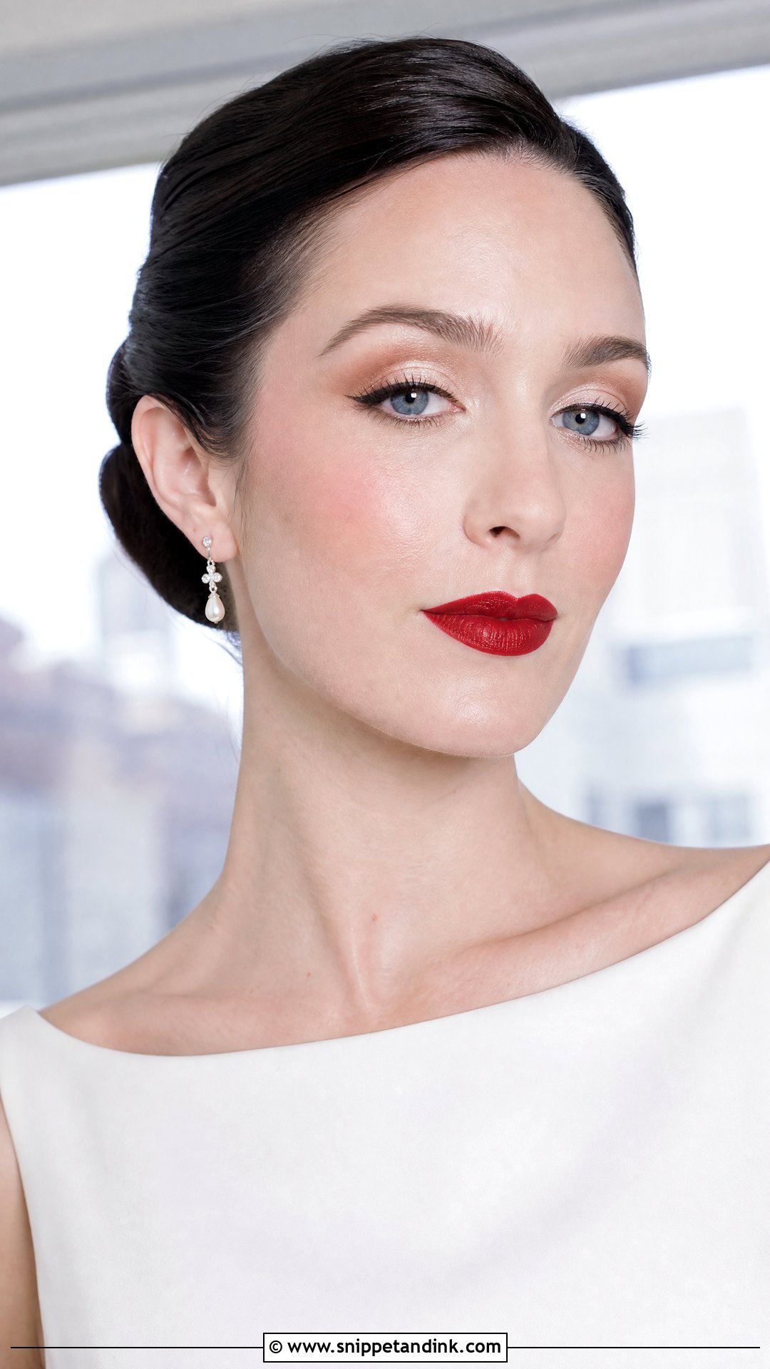 Classic Red Lip Wedding Makeup For Pale Skin - Snippet and Ink - 20 Wedding Makeup for Pale Skin Ideas