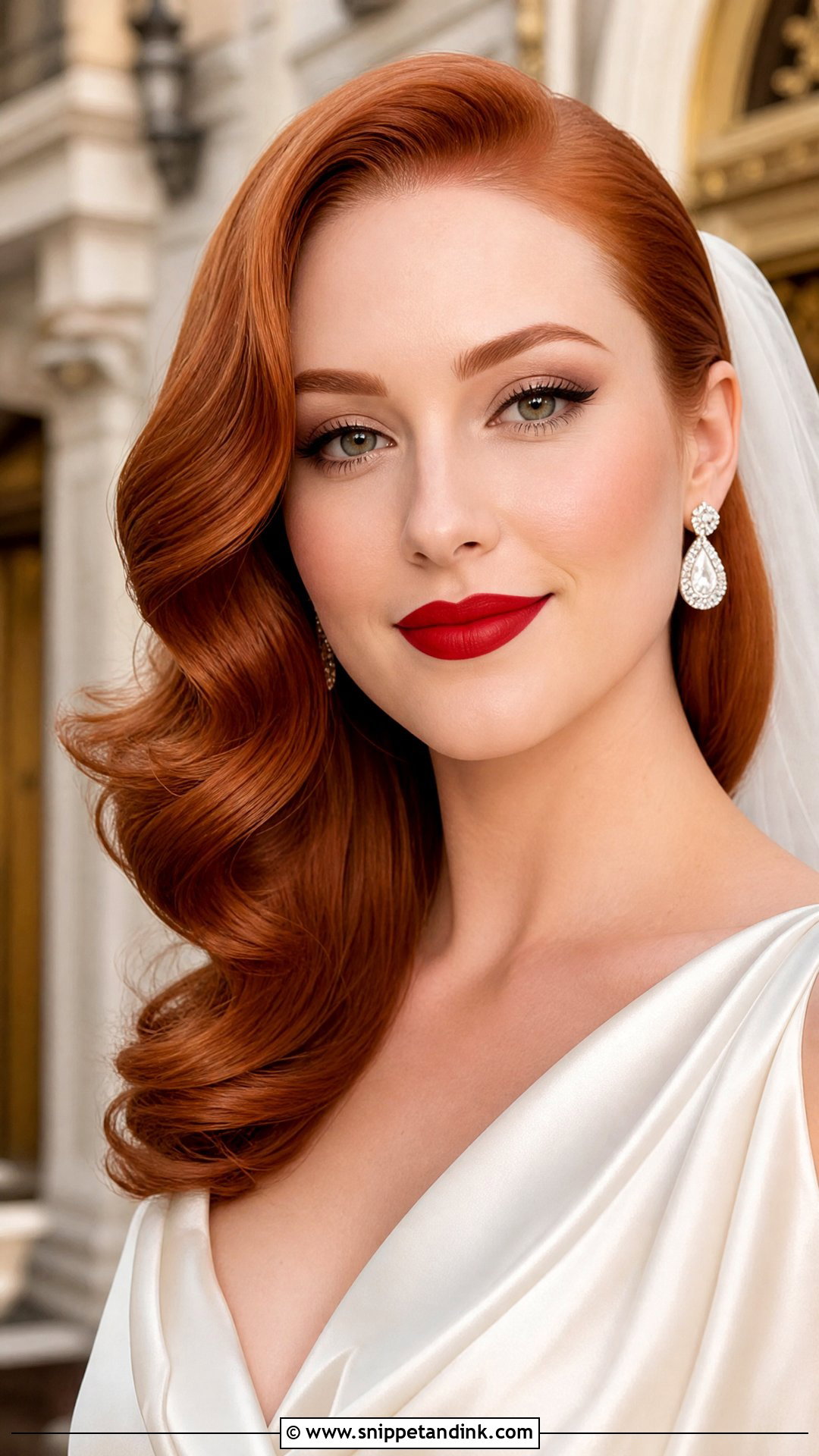 Classic Red Lip Wedding Makeup For Redheads - Snippet and Ink - 25 Wedding Makeup Redhead Ideas
