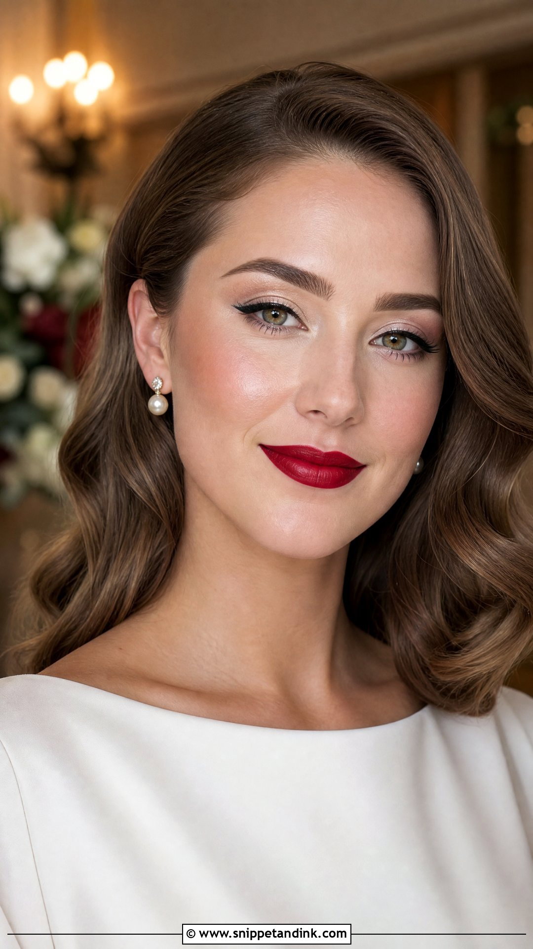 Classic Red Lip Wedding Makeup - Snippet and Ink - 20 Beautiful Wedding Makeup Ideas