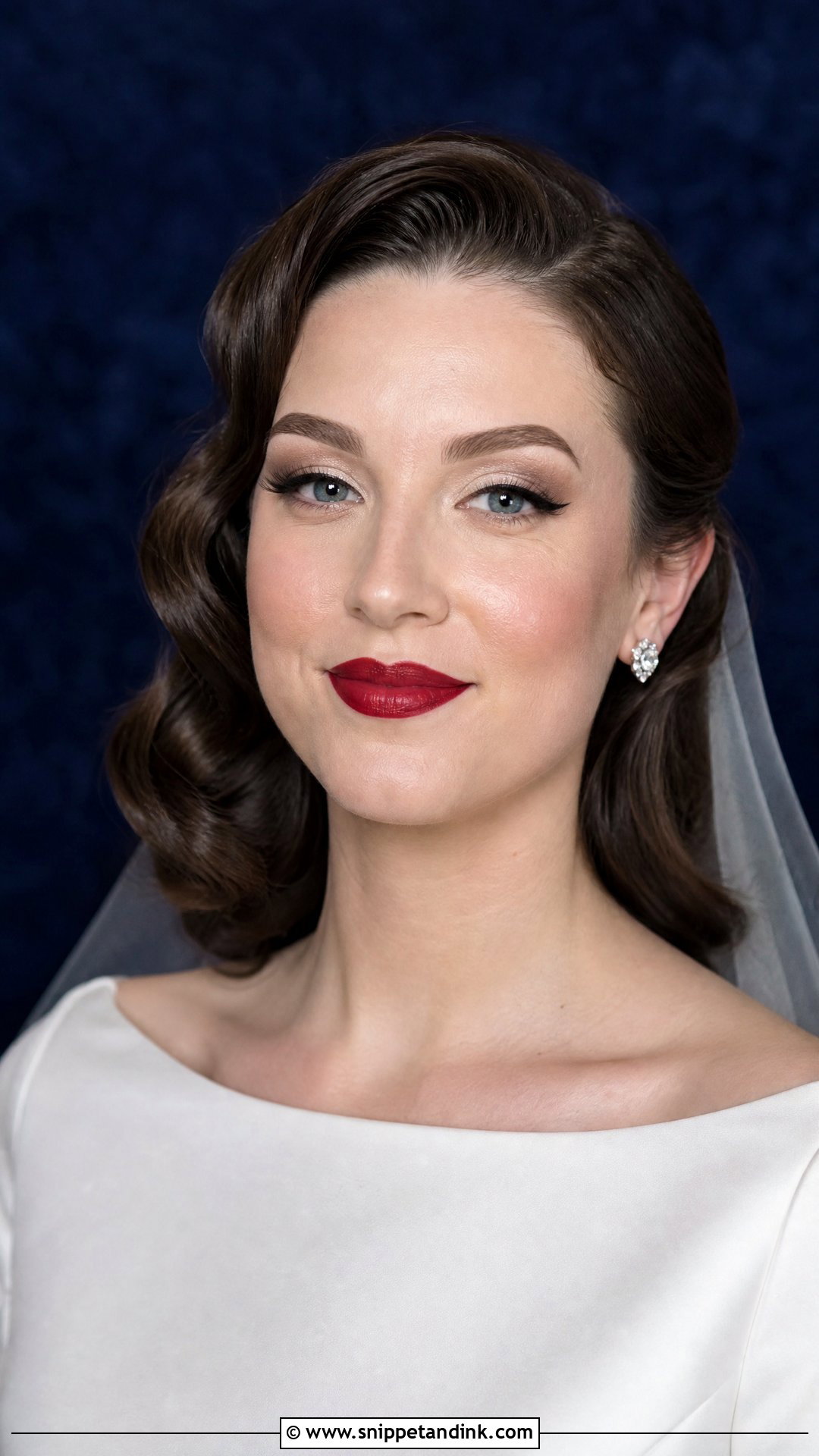 Classic Red Lip Winter Wedding Makeup - Snippet and Ink - 25 Winter Wedding Makeup Ideas