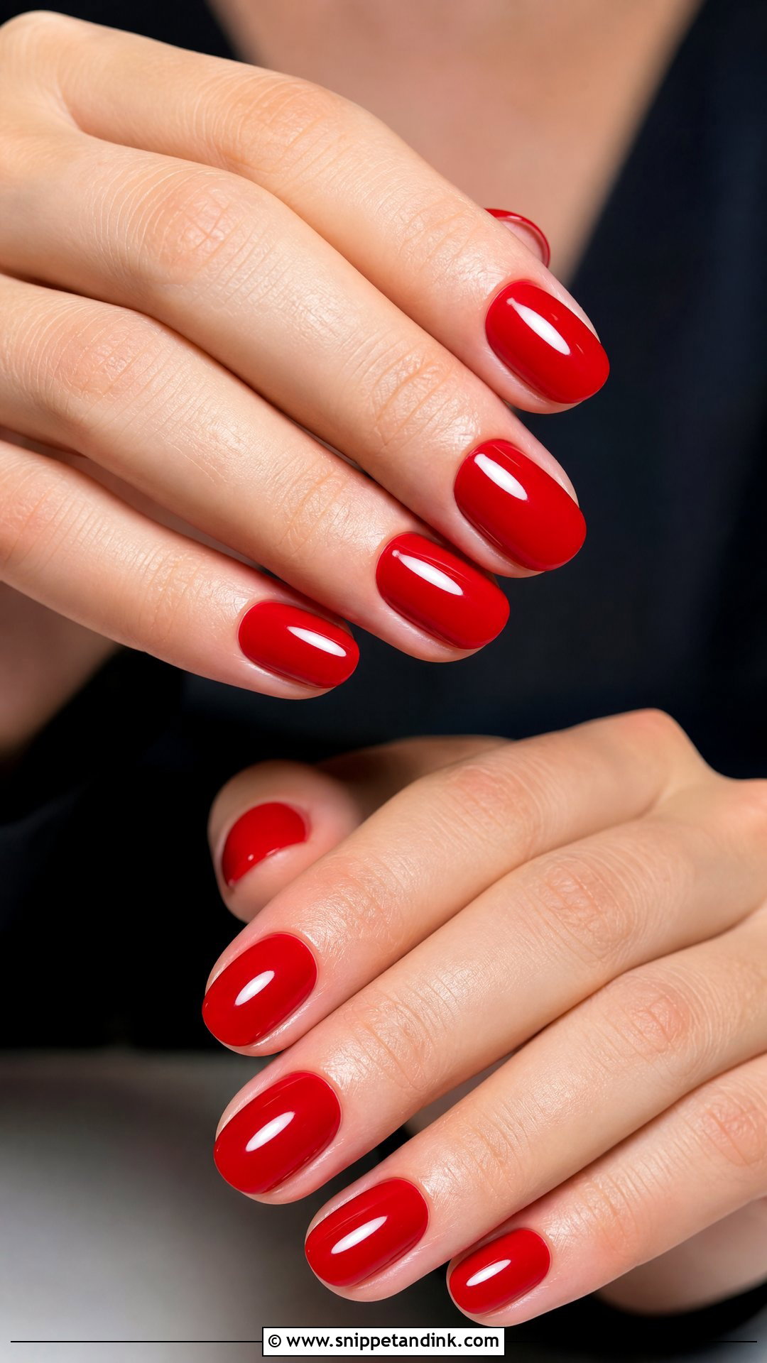 Classic Red Oval Nails - Snippet and Ink - 25 Classy Nails for Wedding Guest