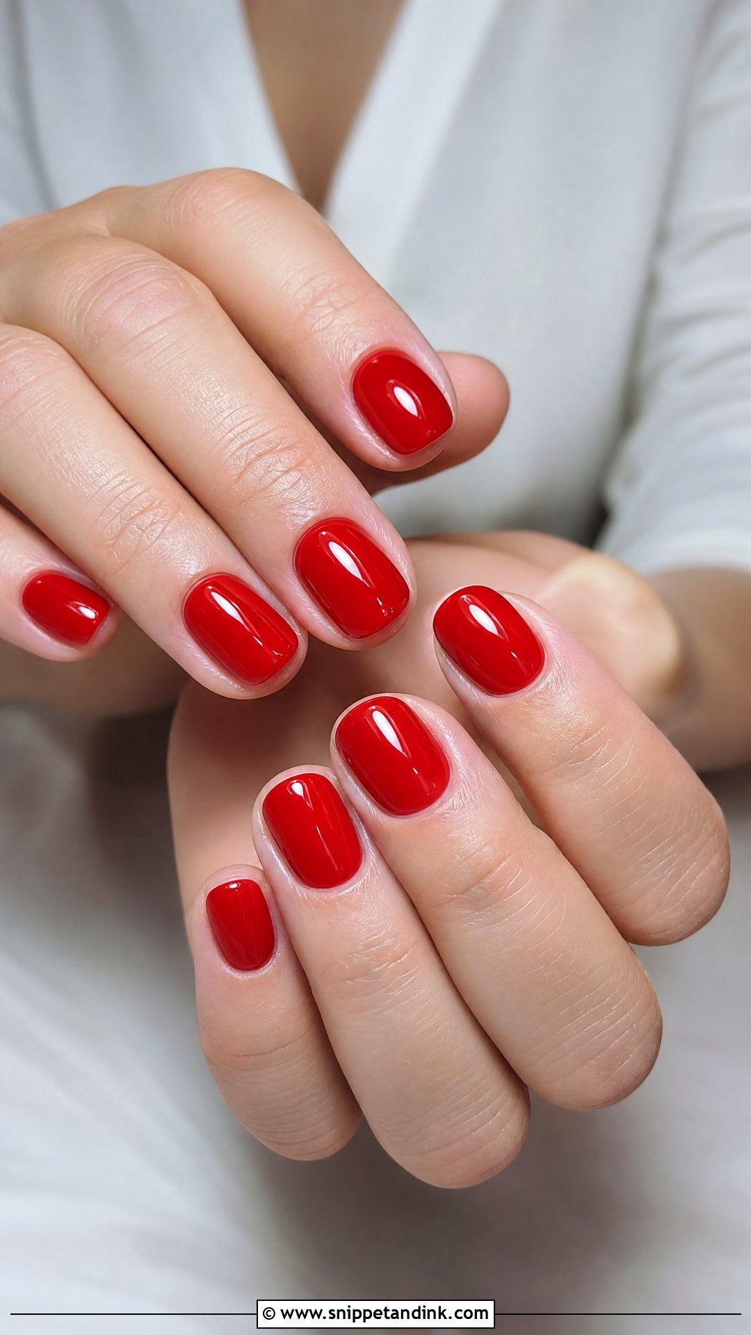 Classic Red Short Nails - Snippet and Ink - 30 Classy Wedding Guest Nails Ideas