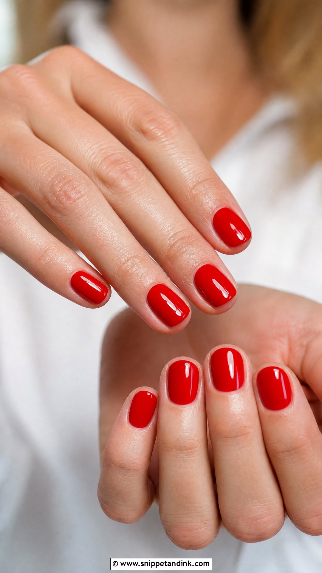 Classic Red Short Nails - Snippet and Ink - 25 Wedding Guest Nail Inspo Ideas