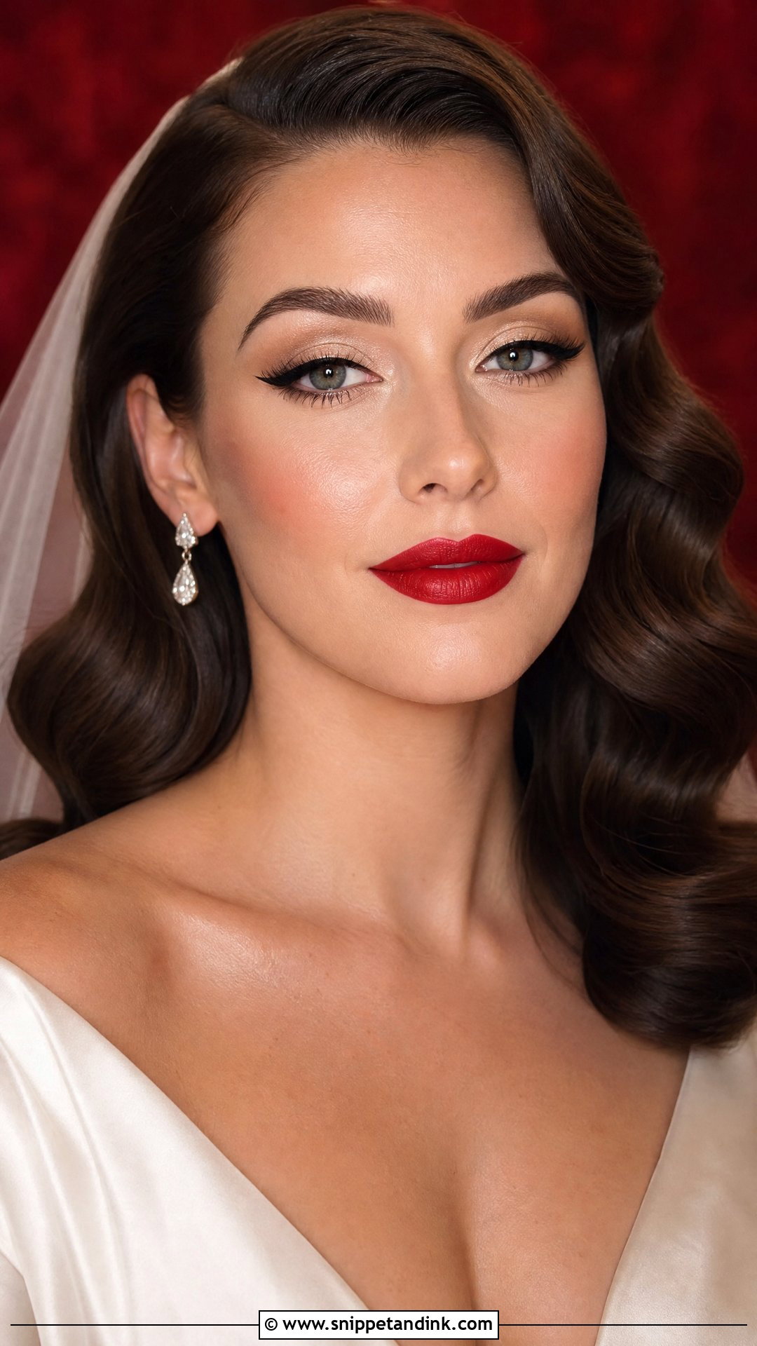 Classic Red Wedding Lip Combo - Snippet and Ink - 20 Wedding Lip Combo Ideas