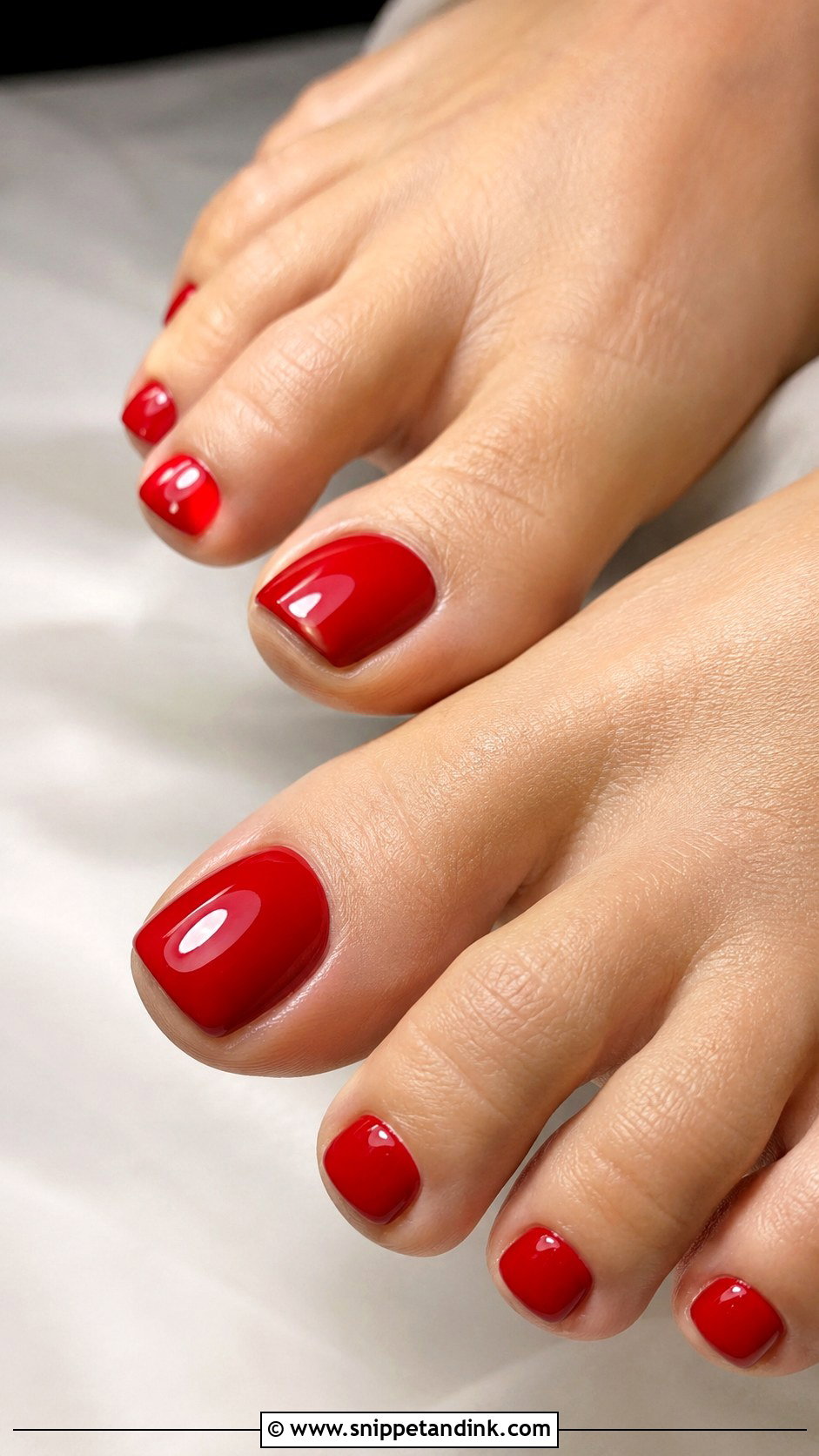 Classic Red Wedding Pedicure - Snippet and Ink - 20 Wedding Pedicure for Bride Ideas
