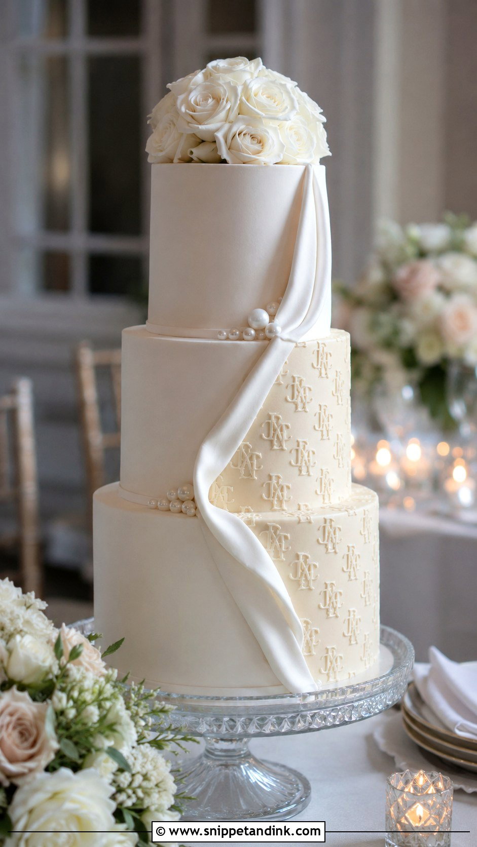 Classic Reveal Wedding Cake - Snippet and Ink - 20 Reveal Wedding Cake Ideas
