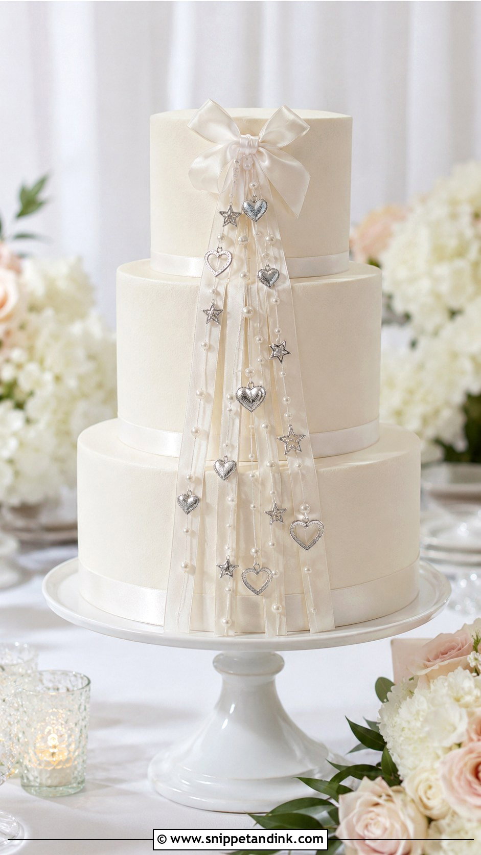 Classic Ribbon Pull Wedding Cake - Snippet and Ink - 20 Wedding Cake Pulls