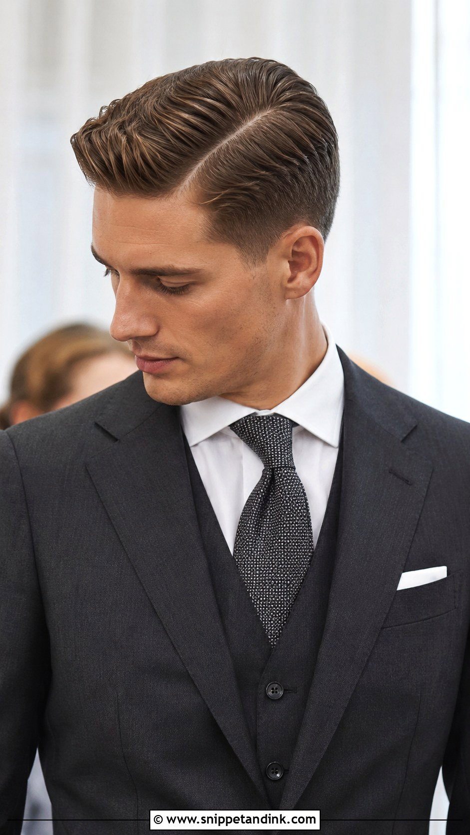 Classic Side Part Haircut - Snippet and Ink - 25 Groom Haircut Ideas