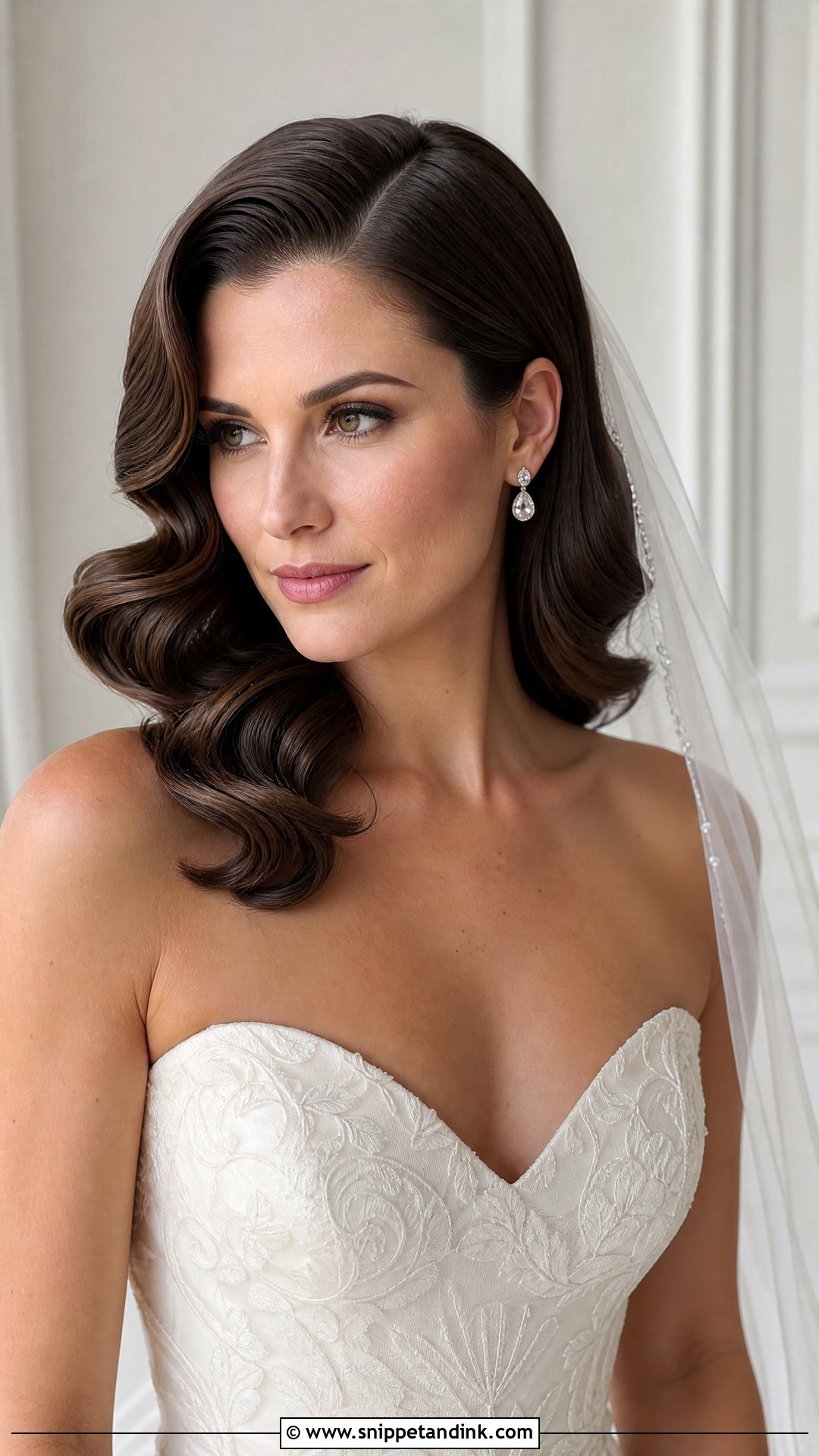 Classic Side Part Hollywood Waves - Snippet and Ink - 20 Hollywood Waves Bridal Hair