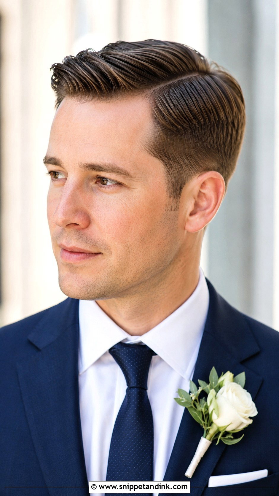 Classic Side Part Wedding Hair Men - Snippet and Ink - 15 Mens Hairstyles for Wedding