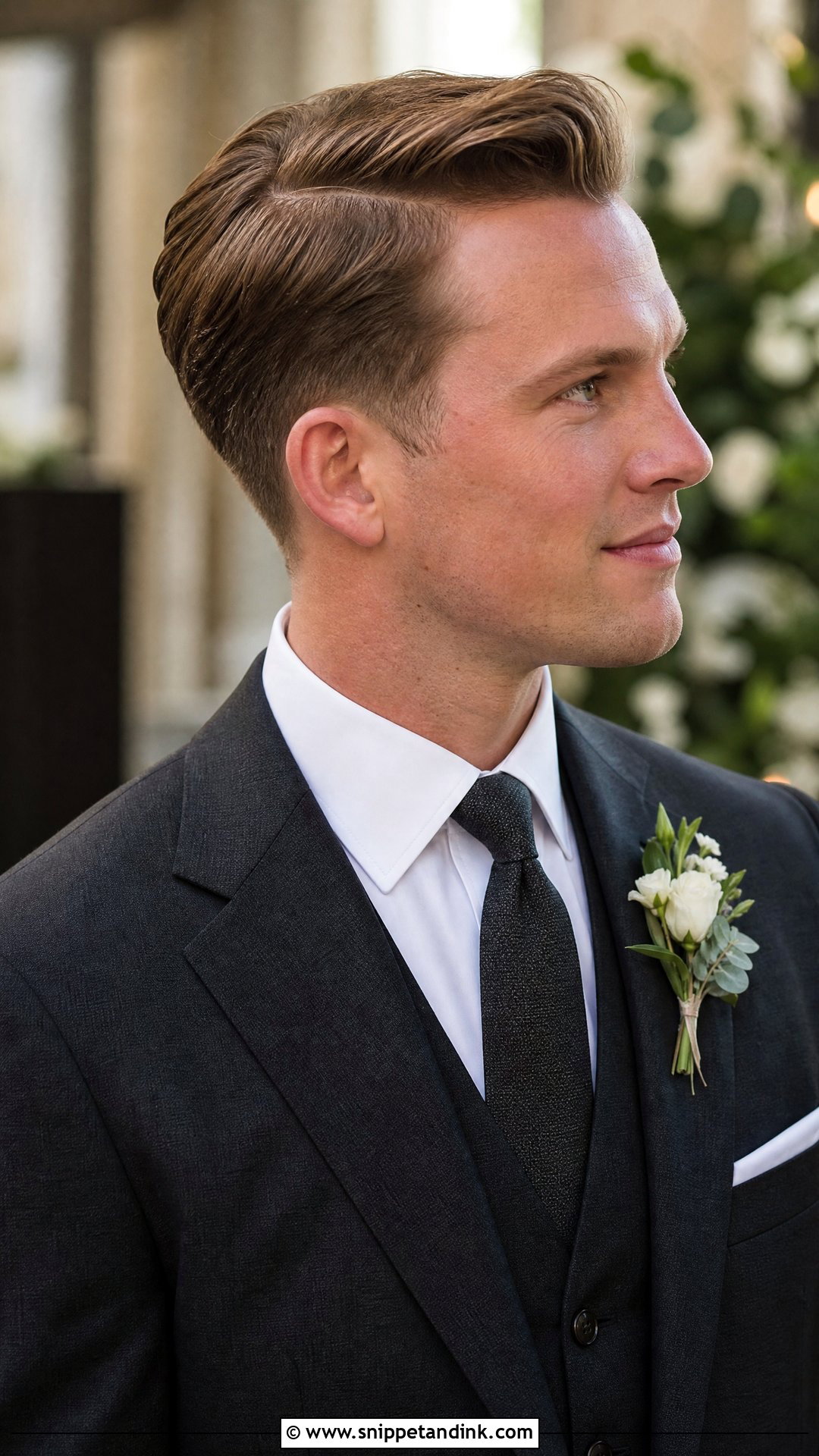 Classic Side Part With Tapered Sides - Snippet and Ink - 20 Groom Hair Styles