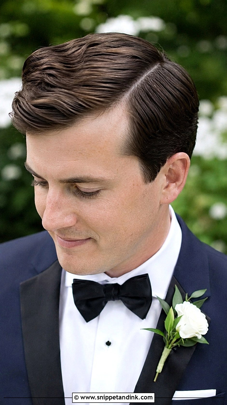 Classic Side Part for Grooms - Snippet and Ink - 20 Hairstyle for Groom Ideas
