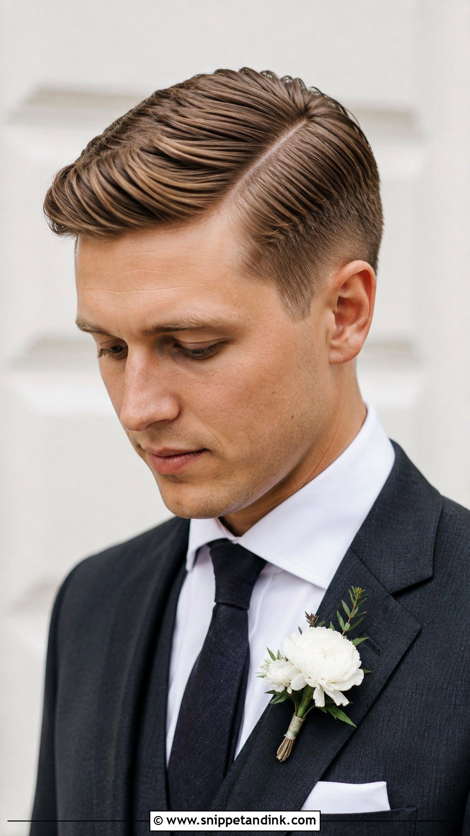 Classic Side Part - Snippet and Ink - 20 Groom Hair Ideas