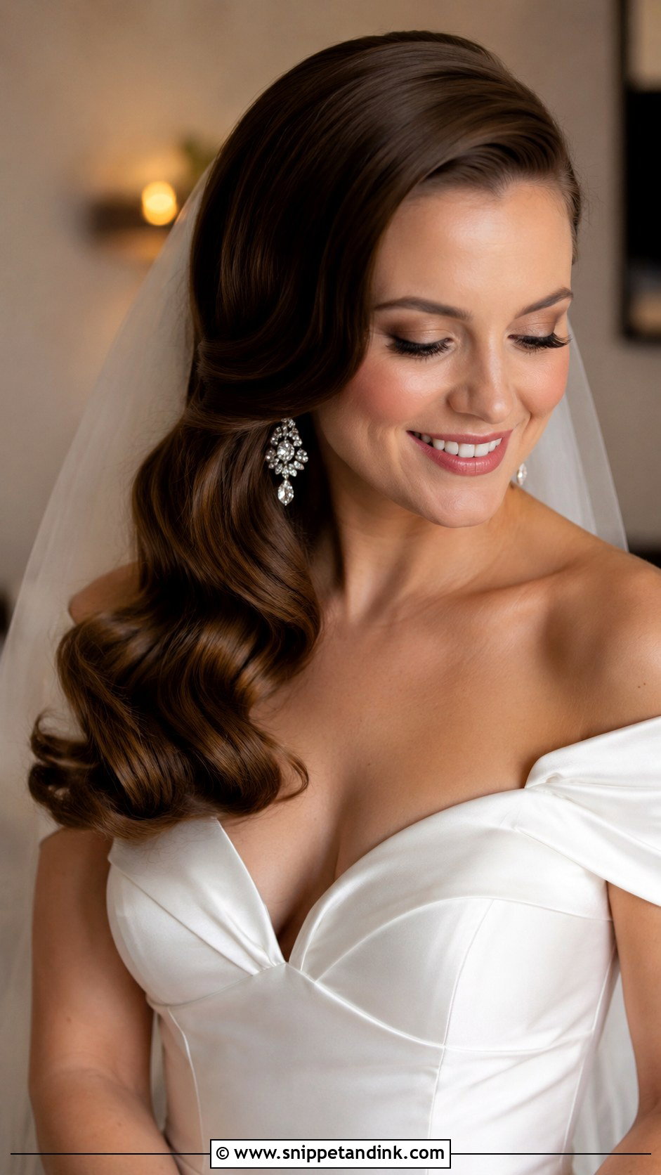 Classic Side Swept Hollywood Waves - Snippet and Ink - 20 Hollywood Waves Wedding Hairstyles