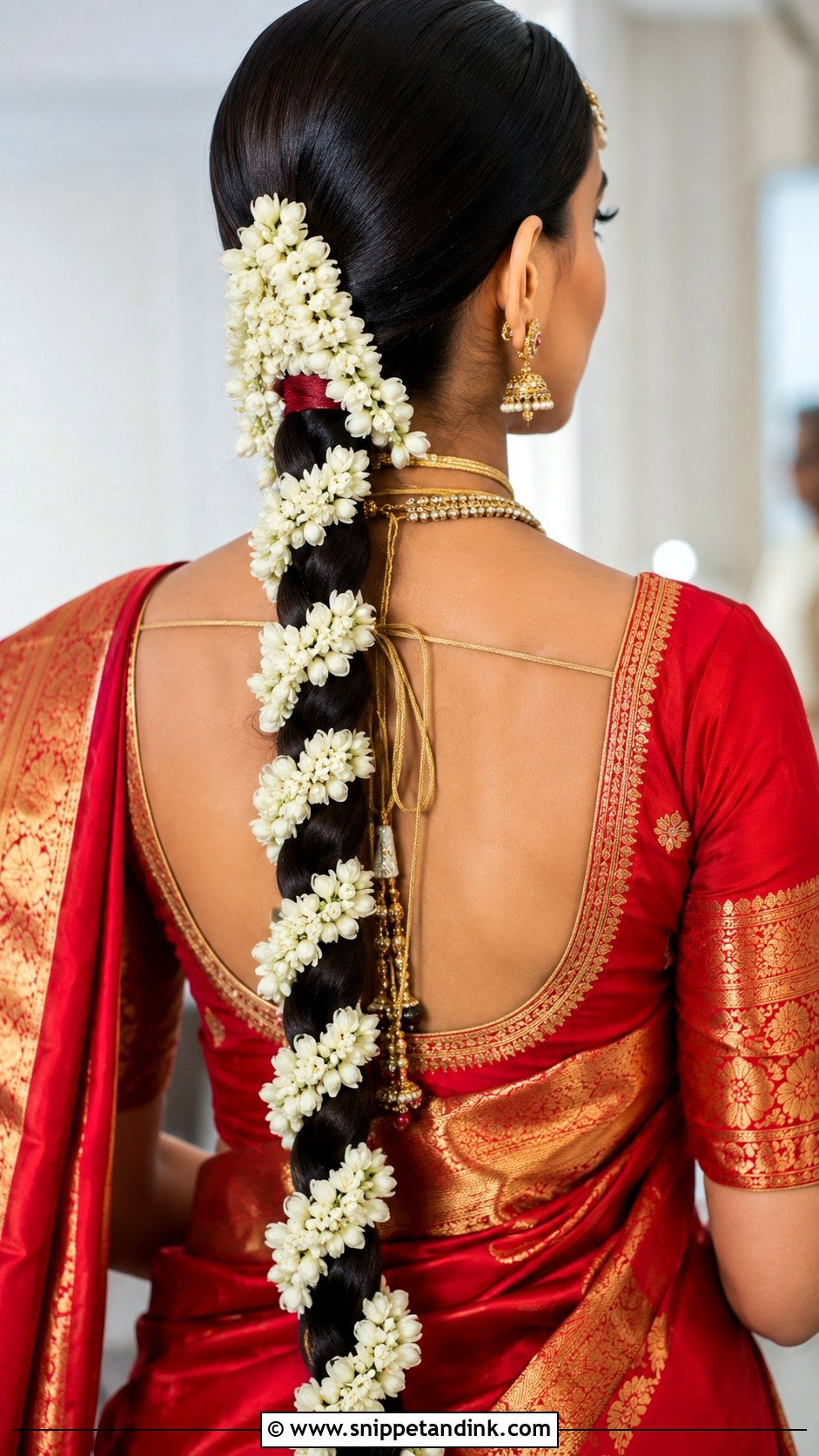 Classic Single Plait Bridal Choti - Snippet and Ink - 25 Bridal Choti Hairstyle Ideas