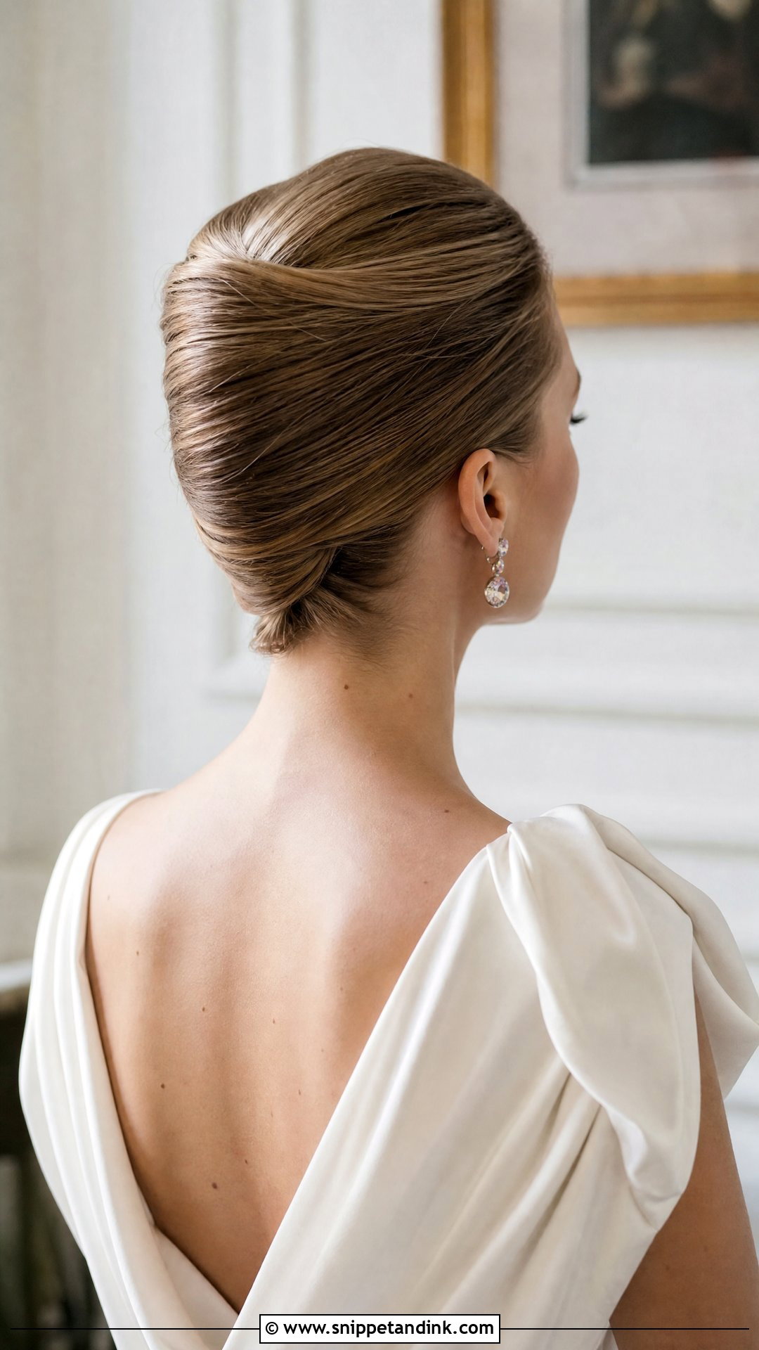 Classic Sleek French Roll - Snippet and Ink - 20 French Roll Wedding Hairstyle Ideas