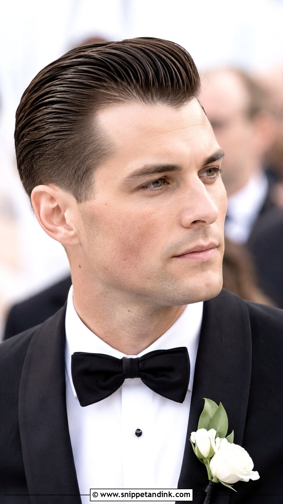 Classic Slicked Back Wedding Hair - Snippet and Ink - 25 Wedding Hairstyles Men