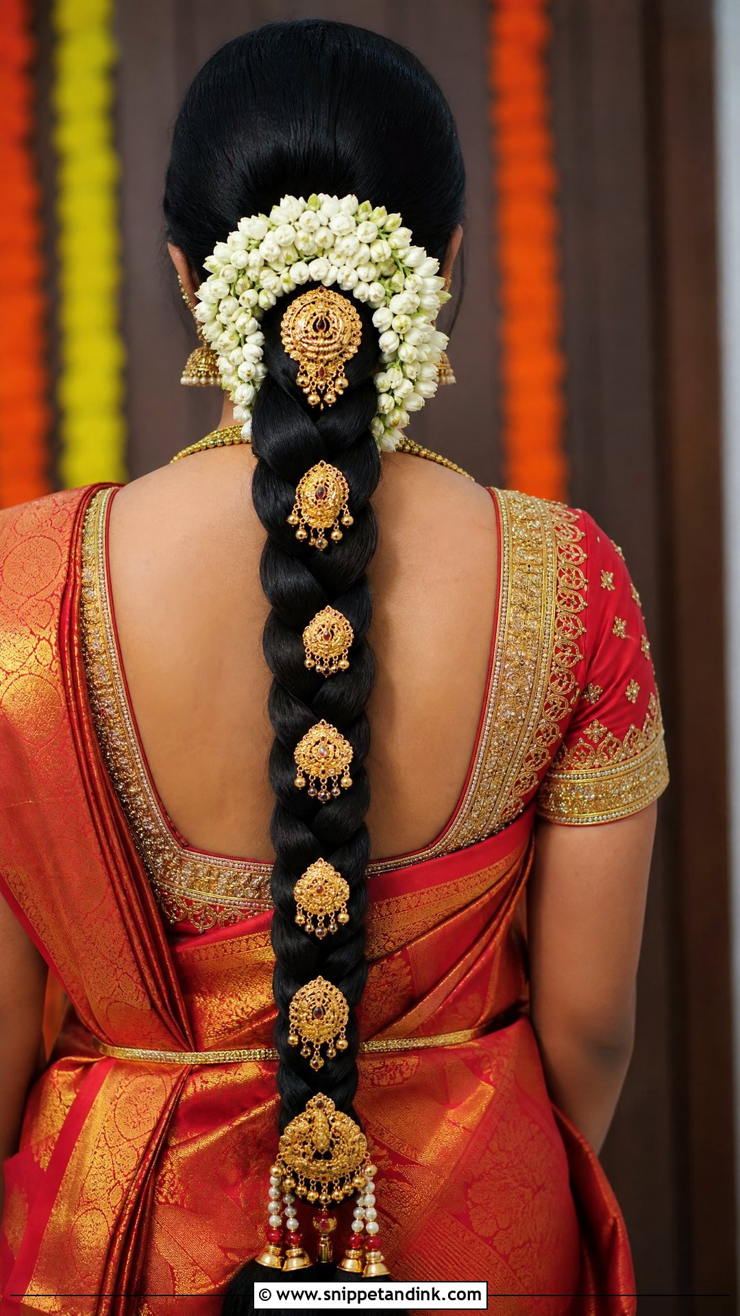 Classic South Indian Bridal Braid - Snippet and Ink - 20 South Indian Wedding Bridal Hairstyle Ideas