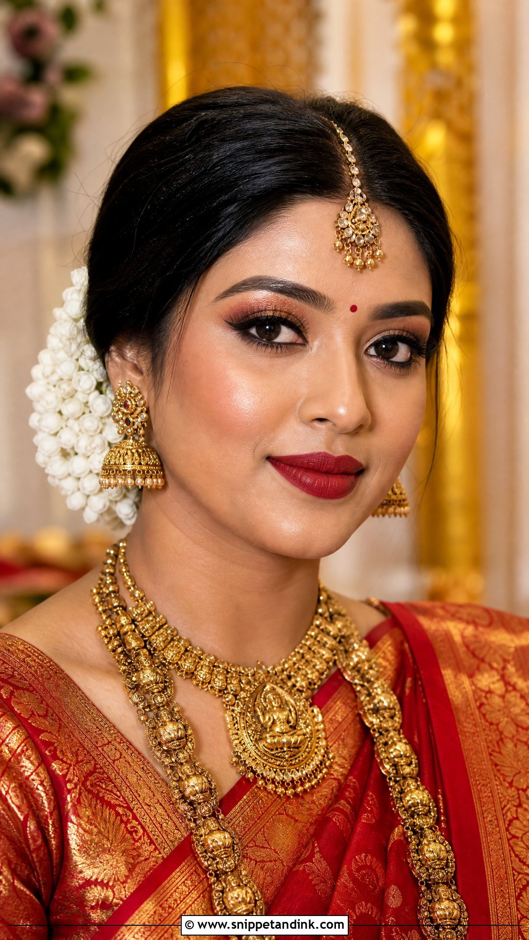 Classic South Indian Bridal Makeup - Snippet and Ink - 20 Traditional South Indian Bridal Makeup Ideas