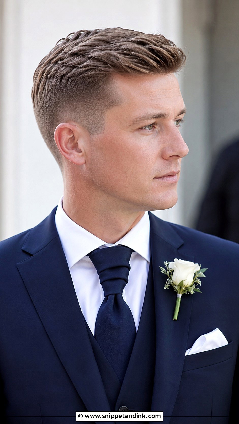 Classic Taper Haircut for Grooms - Snippet and Ink - 25 Wedding Hairstyles Men
