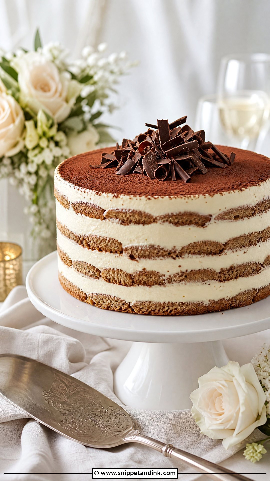Classic Tiramisu Wedding Cake - Snippet and Ink - 25 Tiramisu Wedding Cake Ideas
