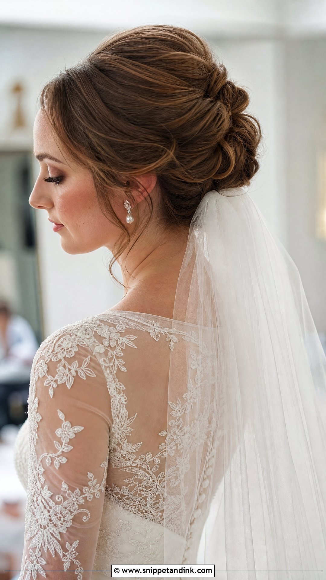 Classic Updo With Veil - Snippet and Ink - 20 Classic Bride Hairstyles