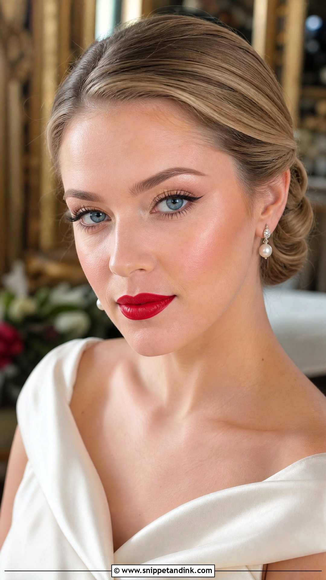 Classic Wedding Makeup With Red Lips - Snippet and Ink - 20 Wedding Makeup with Red Lips